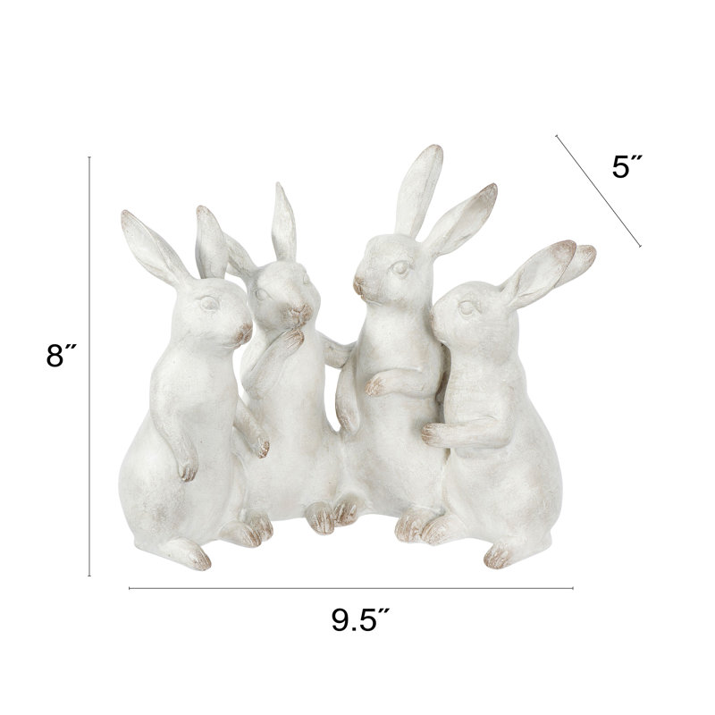 Alcott Hill® Barraza Resin Bunny Quartet Figurine & Reviews